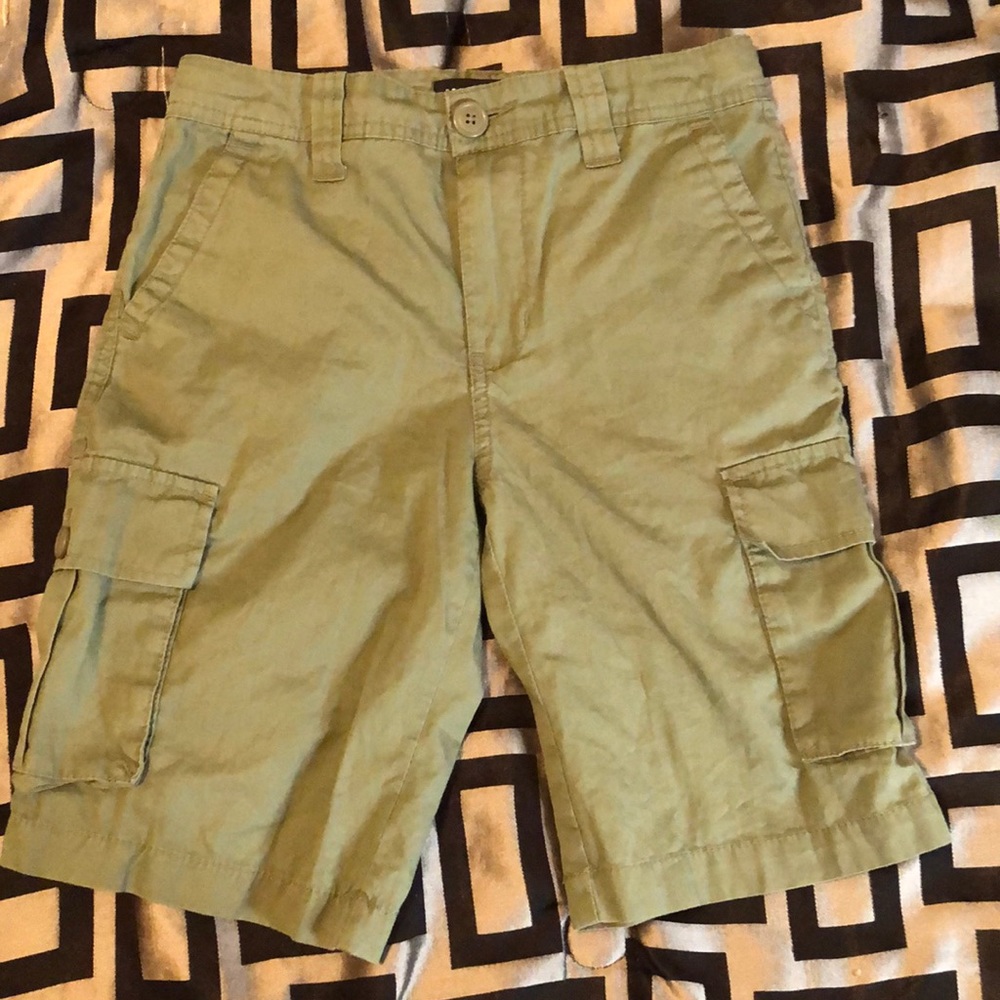 army green kids shorts
